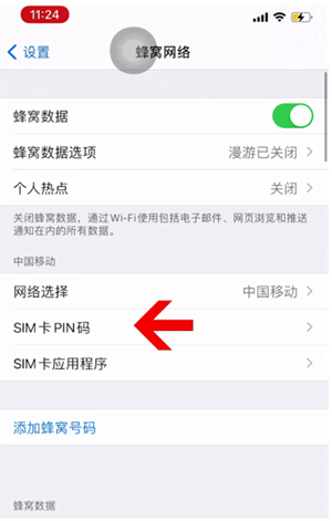 喀喇沁苹果14维修网分享如何给iPhone14的SIM卡设置密码 